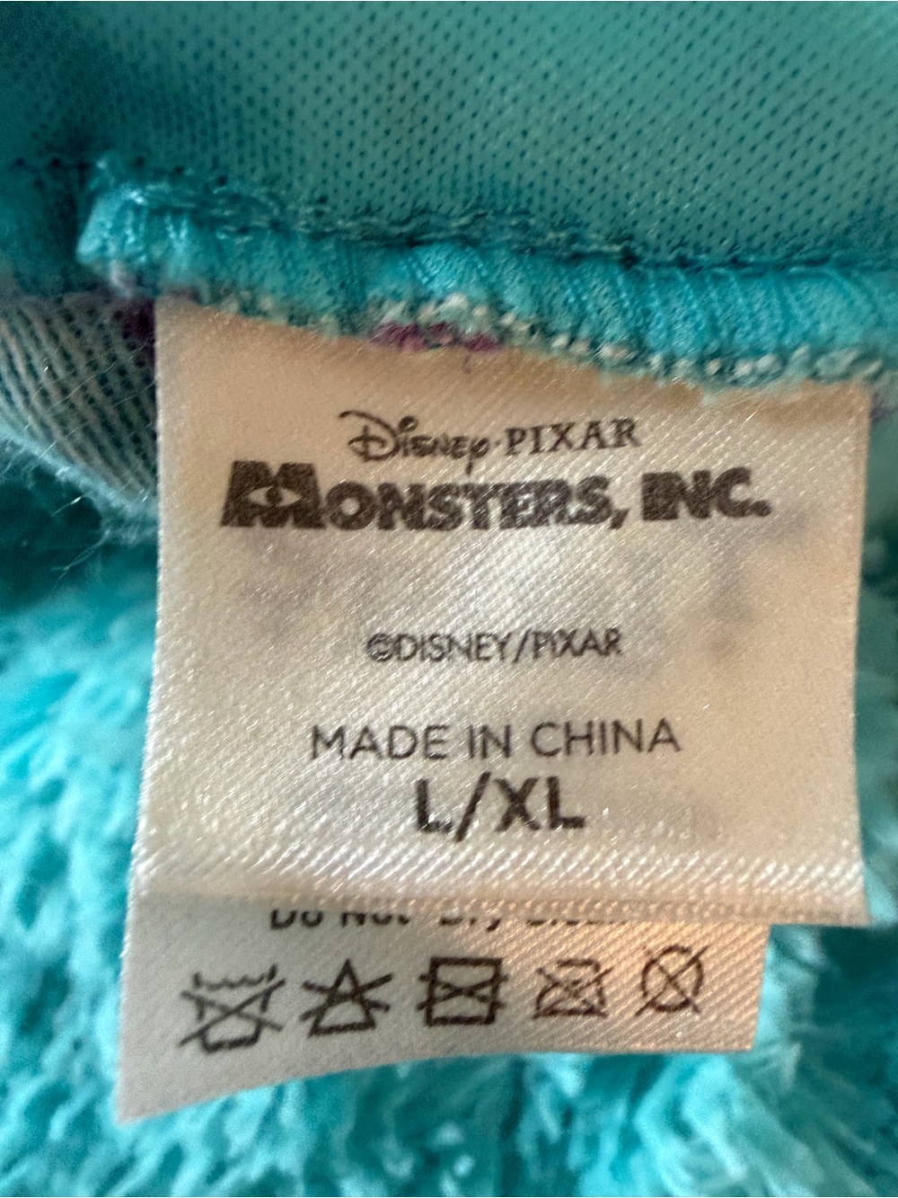 Spirit Halloween Disney Monsters Inc Sulley Plush Costume Union Suit Adult‎ L/XL - Picture 7 of 7
